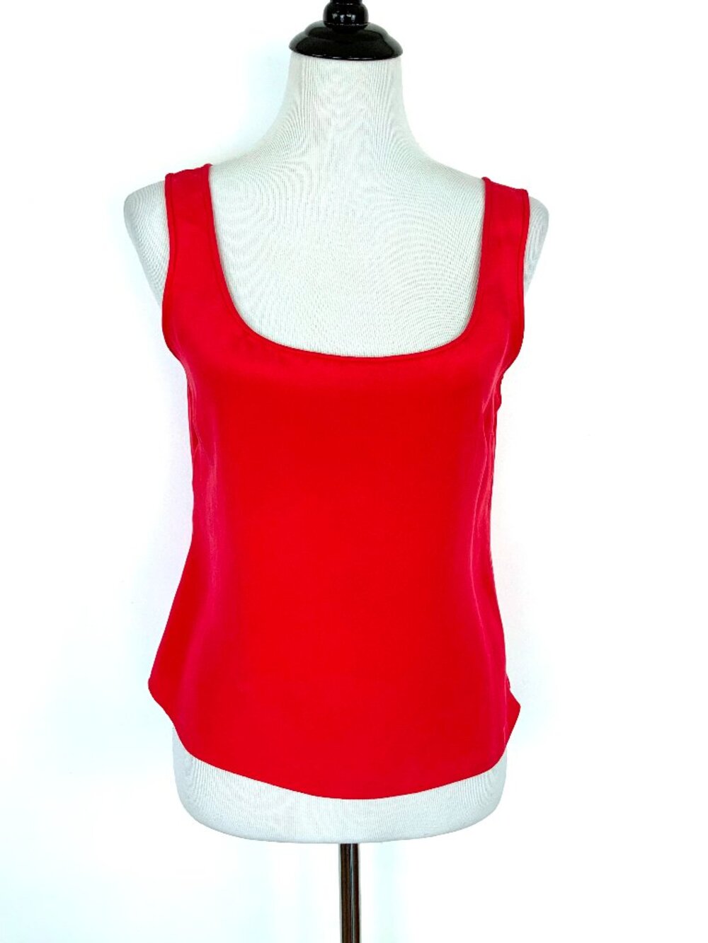 Vibrant Flores & Flores 100% Silk Sleevless Scoop Neck Tank Top Sz 10